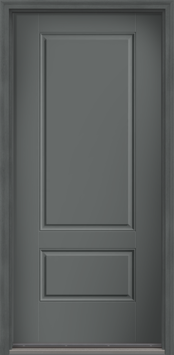80" 2 Panel 3/4 Top Smooth Fiberglass Single Door