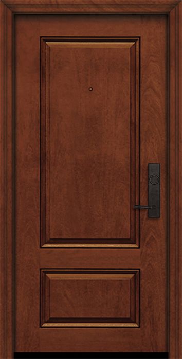 80" 2 Panel Square Mahogany Door