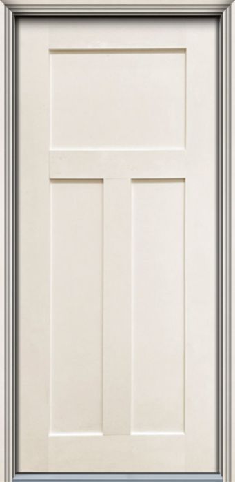 ValueSeries|80" 3 Panel Craftsman Mahogany Shaker Single Door