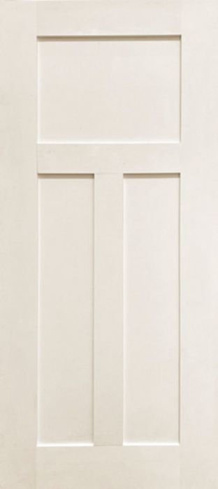 ValueSeries|80" 3 Panel Craftsman Mahogany Shaker Single Door