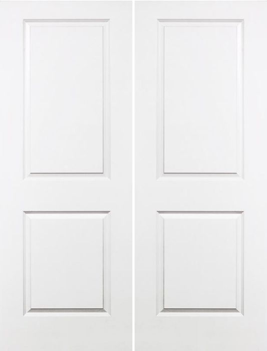 80" Carrara Hollow Core Smooth Double Door|1-3/8" Thick