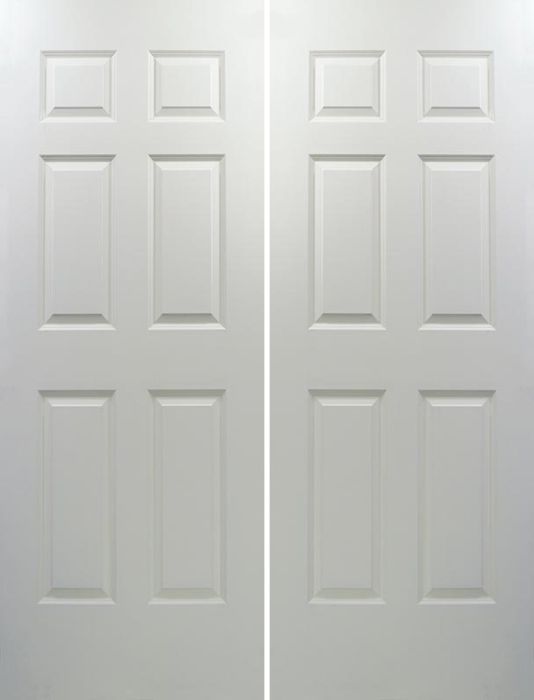 96" Colonist Hollow Core Smooth Double Door|1-3/8" Thick
