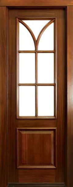 96" Mahogany Seville TDL 7 Lite Single Door