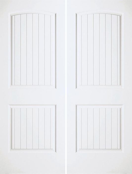 80" Santa Fe Hollow Core Smooth Double Door|1-3/8" Thick