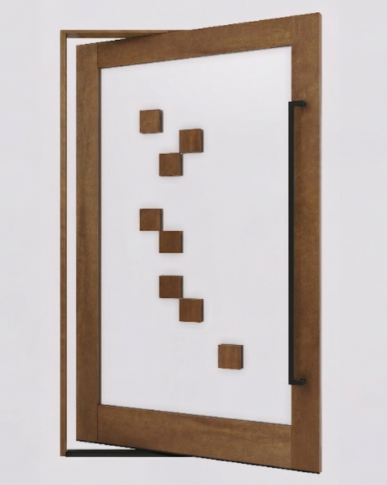 STAK | Mahogany SDO Contemporary Modern Shaker Pivot Door