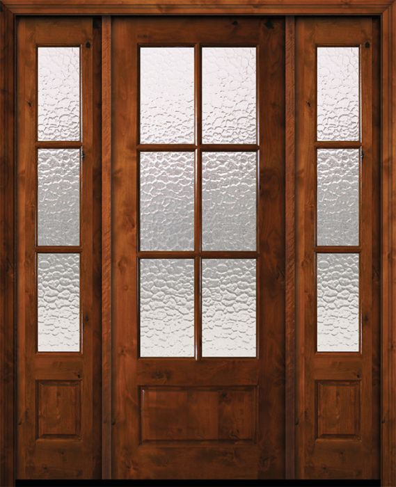 36" x 96" 6 Lite TDL Estancia Alder Door /2side w/Textured Glass