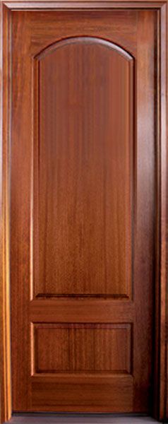 96" Mahogany Tiffany Solid Panel Single Door