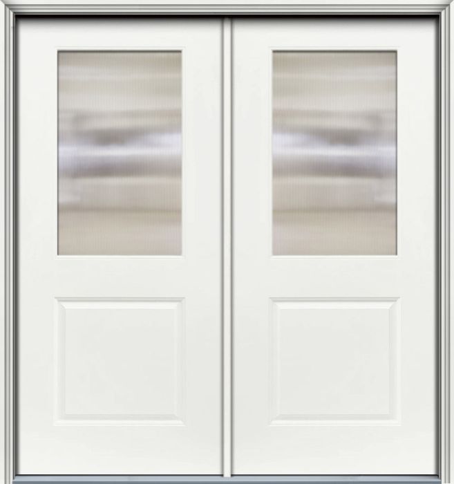 ValueSeries|80" 1/2 Lite Smooth Flush Glazed Double Door