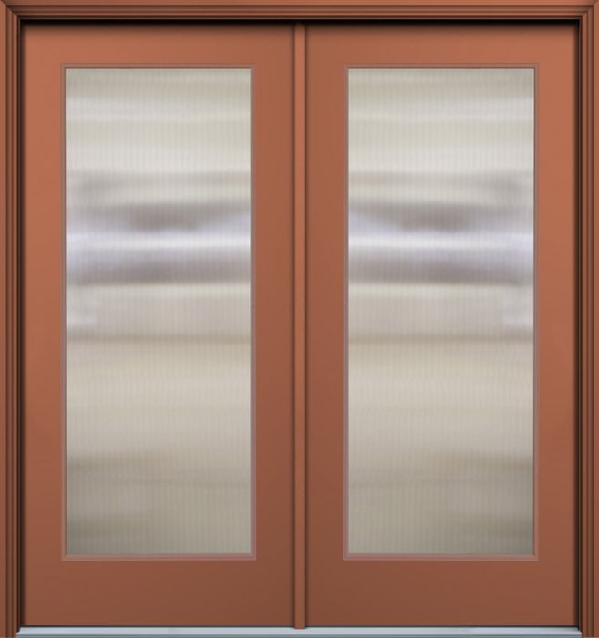 ValueSeries|80" Full Lite Smooth Flush Glazed Double Door