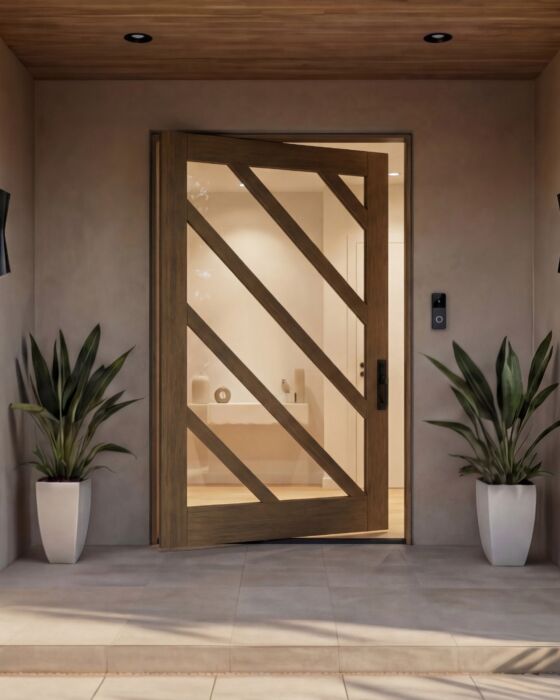 Trakta | 1, Full Glass, Full SDL Modern Shaker Pivot Door