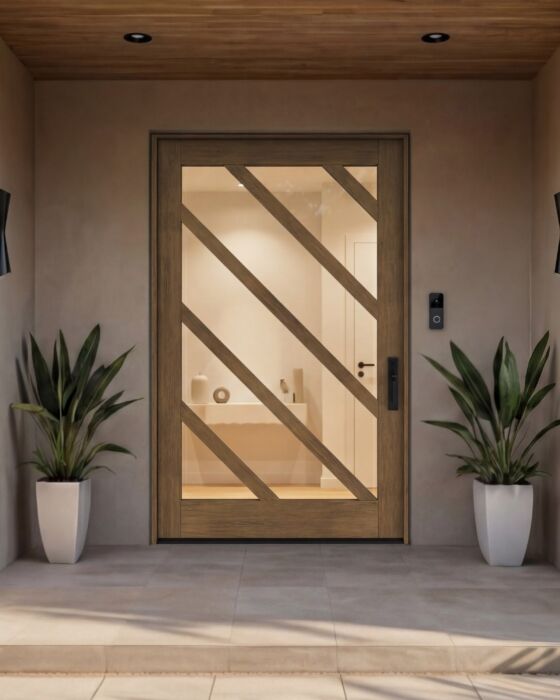 Trakta | 1, Full Glass, Full SDL Modern Shaker Pivot Door