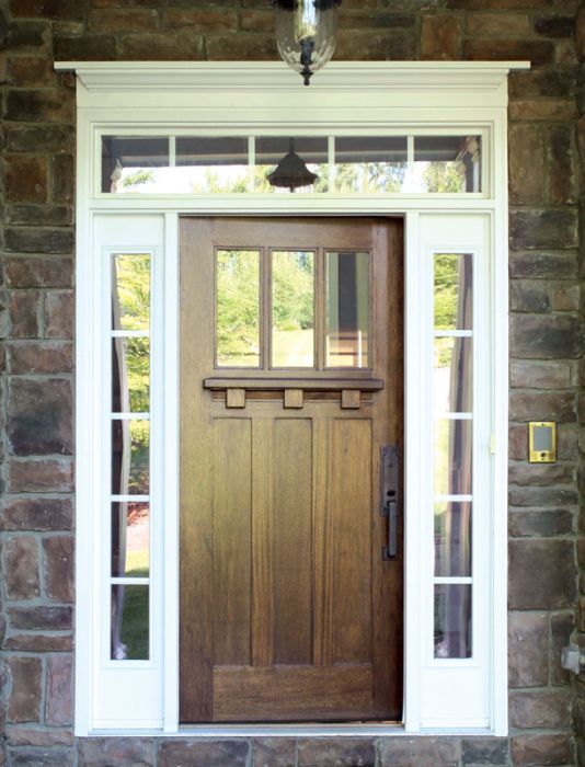 80" Mahogany Tuscany TDL 3 Lite Single Door