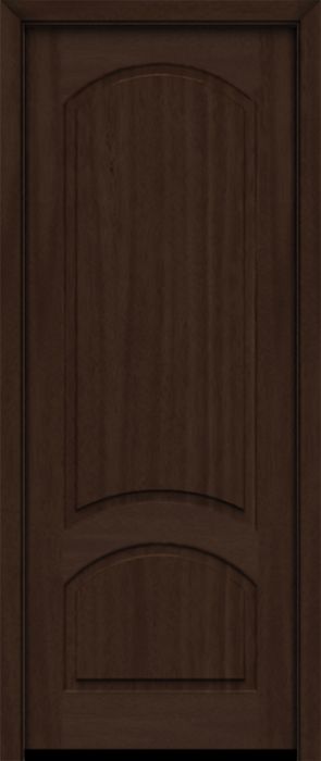 96" Mahogany Venice Solid Panel Single Door | HVHZ Impact