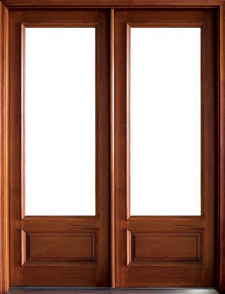 96" Mahogany Wakefield 1 Lite Double Door