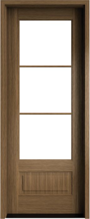 96" Mahogany Wakefield 3 Lite SDL Single Door
