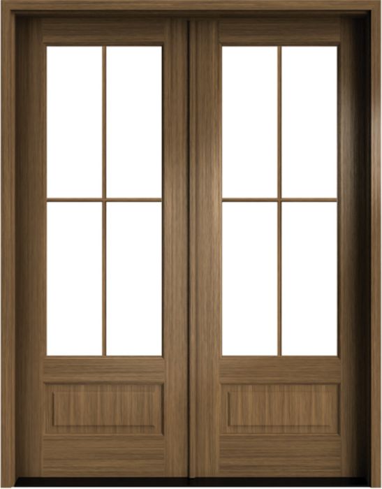 96" Mahogany Wakefield 4 Lite SDL Double Door