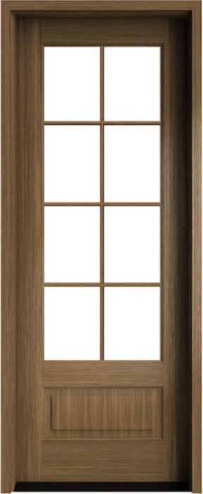 96" Mahogany Wakefield 8 Lite SDL Single Door
