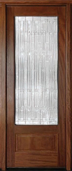 96" Mahogany Wakefield Tessera 1 Lite Single Door