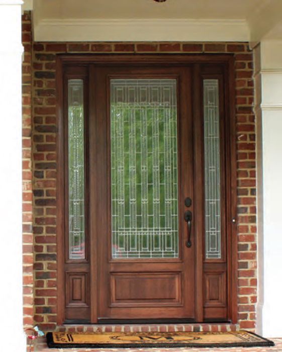 96" Mahogany Wakefield Tessera 1 Lite Single Door/2Sidelite