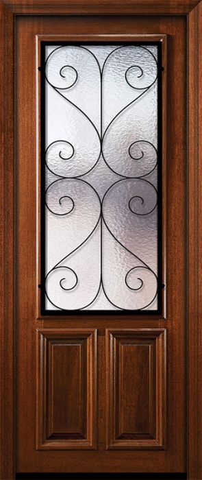 36" x 96" 2/3 Lite Salado DoorCraft Mahogany Door