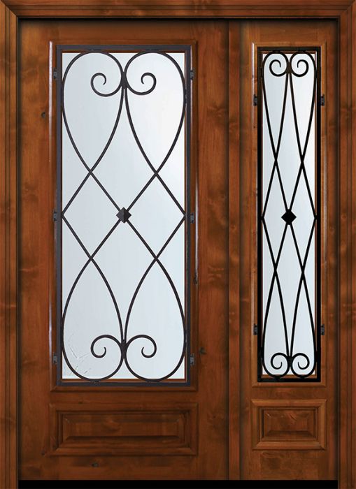 36" x 80" 3/4 Lite Charleston Alder Door /1side