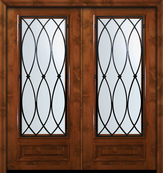 36" x 80" Double 3/4 Lite La Salle Alder Door