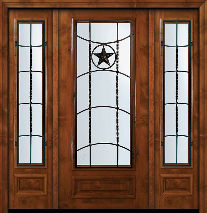 36" x 80" 3/4 Lite Texan Alder Door /2side