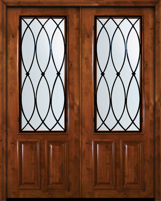 36" x 96" Double 2/3 Lite La Salle Alder Door