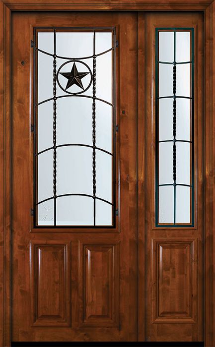 36" x 96" 2/3 Lite Texan Alder Door /1side