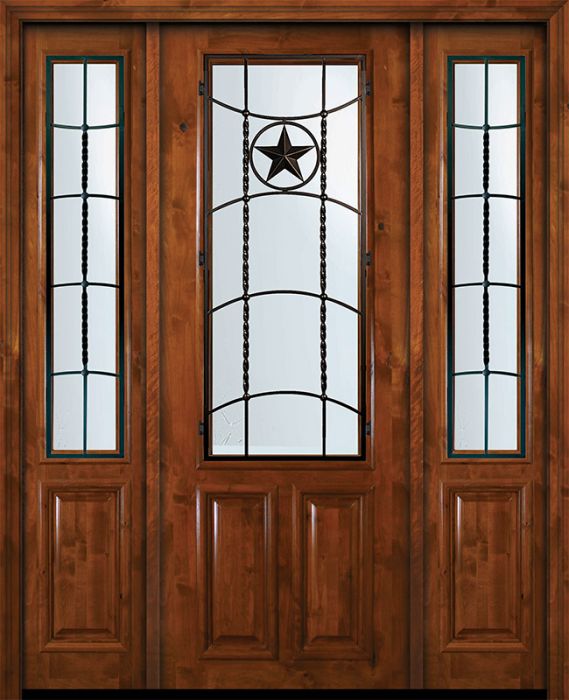 36" x 96" 2/3 Lite Texan Alder Door /2side