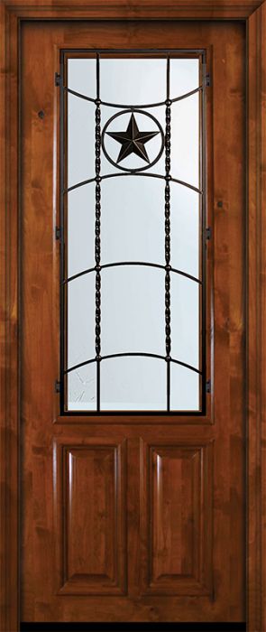 36" x 96" 2/3 Lite Texan Alder Door