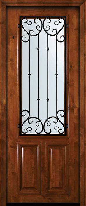 36" x 96" 2/3 Lite Valencia Alder Door