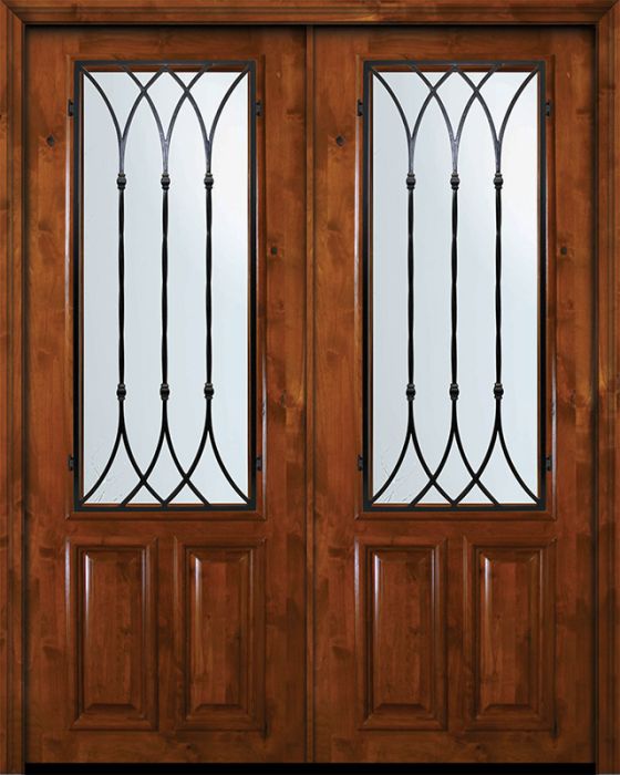36" x 96" Double 2/3 Lite Warwick Alder Door