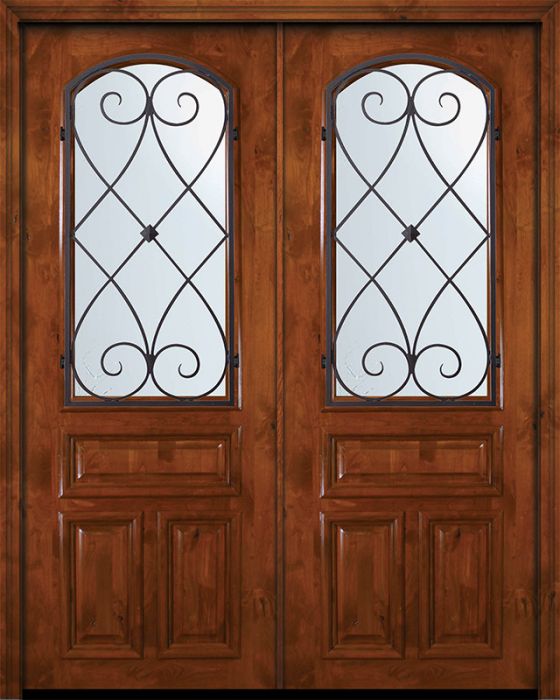 36" x 96" Double Arch Lite Charleston Alder Door