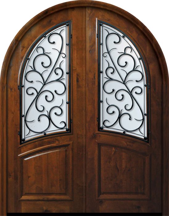 36" x 96" Double Round Top Bellagio Alder Door