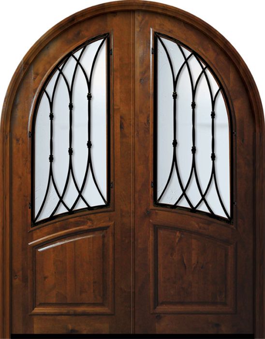 36" x 96" Double Round Top Warwick Alder Door