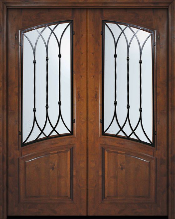 36" x 96" Double Square Top Arch Lite Warwick Alder Door