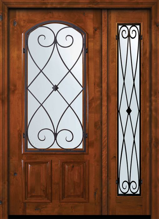 36" x 80" Arch Lite Charleston Alder Door /1side