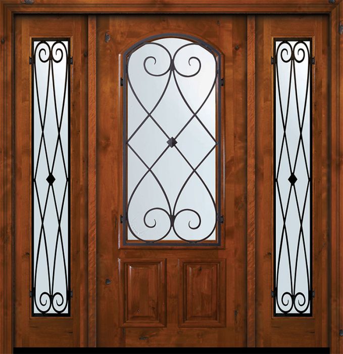 36" x 80" Arch Lite Charleston Alder Door /2side