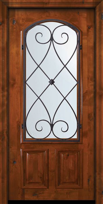 36" x 80" Arch Lite Charleston Alder Door