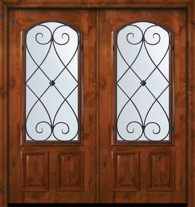 36" x 80" Double Arch Lite Charleston Alder Door