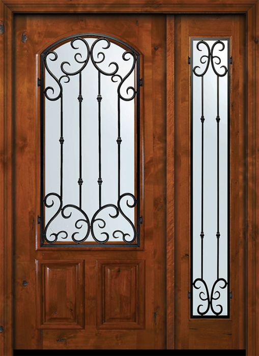 36" x 80" Arch Lite Valencia Alder Door /1side