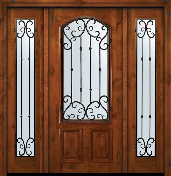 36" x 80" Arch Lite Valencia Alder Door /2side