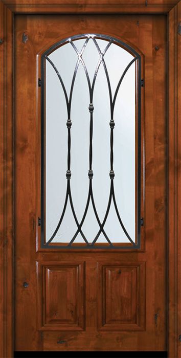 36" x 80" Arch Lite Warwick Alder Door