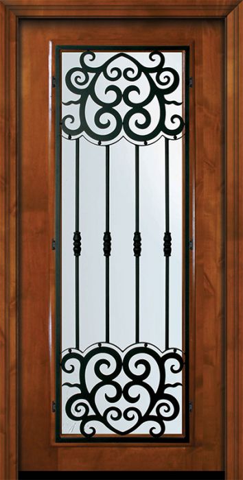 36" x 80" Full Lite Barcelona Alder Door