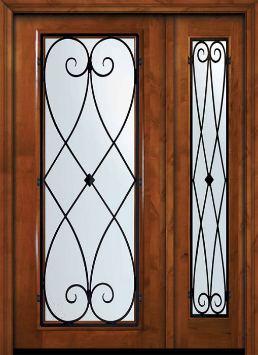 36" x 80" Full Lite Charleston Alder Door /1side