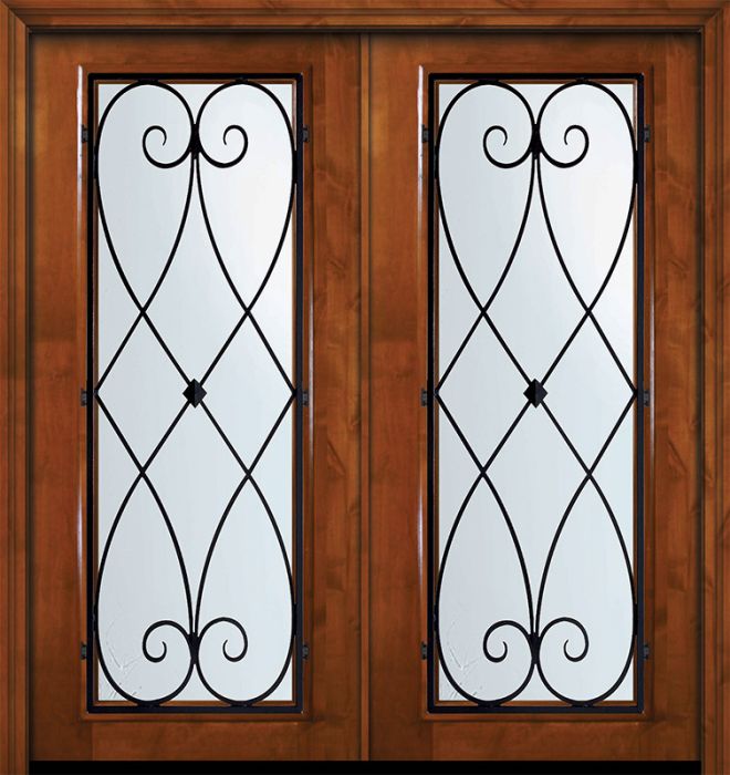 36" x 80" Double Full Lite Charleston Alder Door