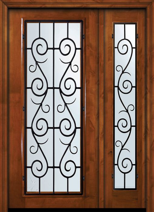 36" x 80" Full Lite St. Charles Alder Door /1side