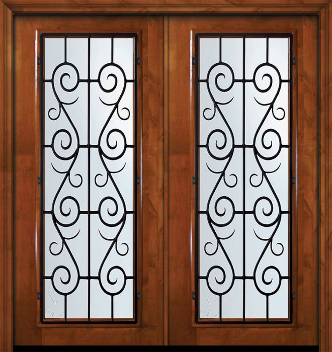 36" x 80" Double Full Lite St. Charles Alder Door