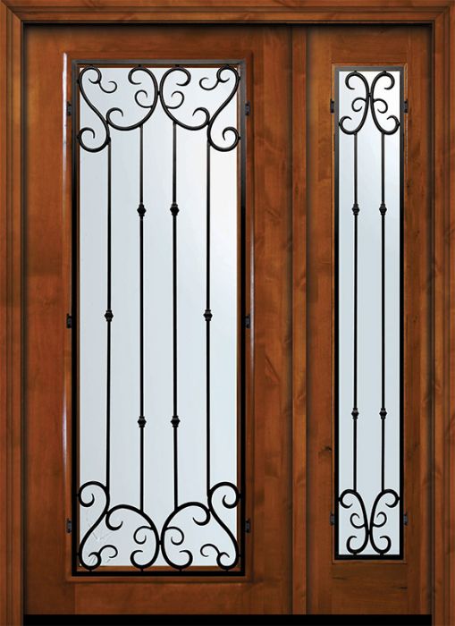 36" x 80" Full Lite Valencia Alder Door /1side